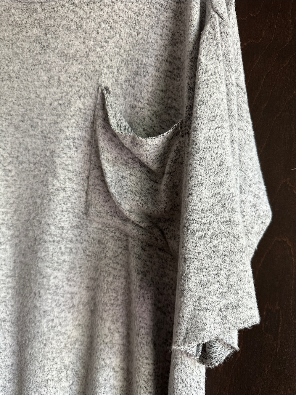 Philosophy Heather Gray Relaxed Pocket Knit Top - Picture 6 of 7